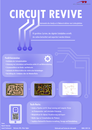 Circuit Revive – KI-gestützte Platinenanalyse und Schaltplanrekonstruktion