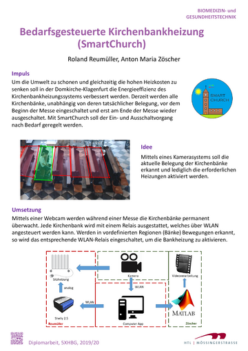 Bedarfsgesteuerte Kirchenbankheizung