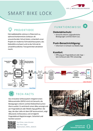 Smart Bike Lock - Fahrradschloss mit integriertem Diebstahlschutz